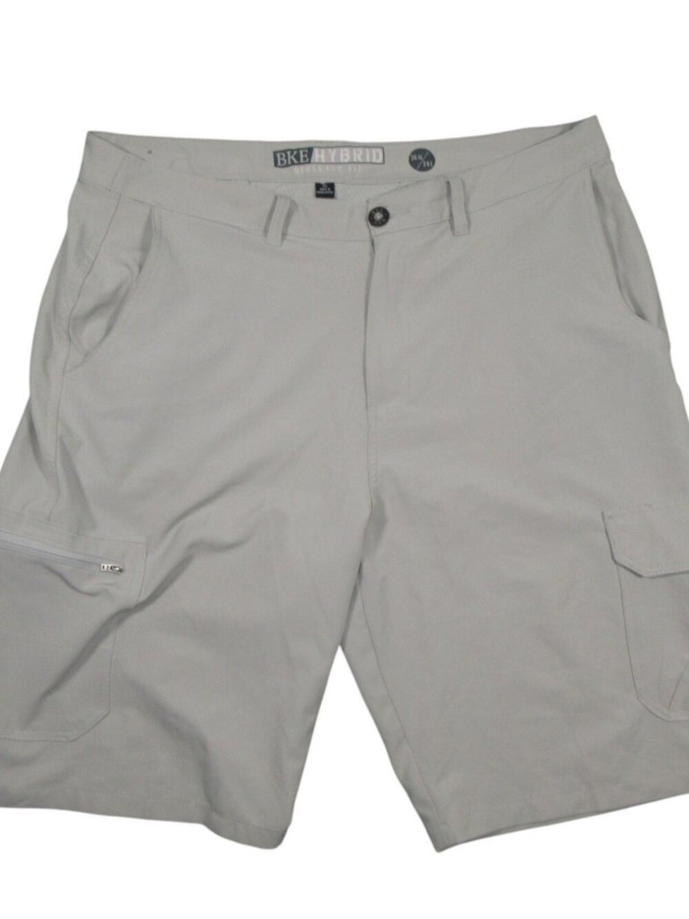 BKE Hybrid Athletic Fit Ivory Cargo Shorts Mens Size 36